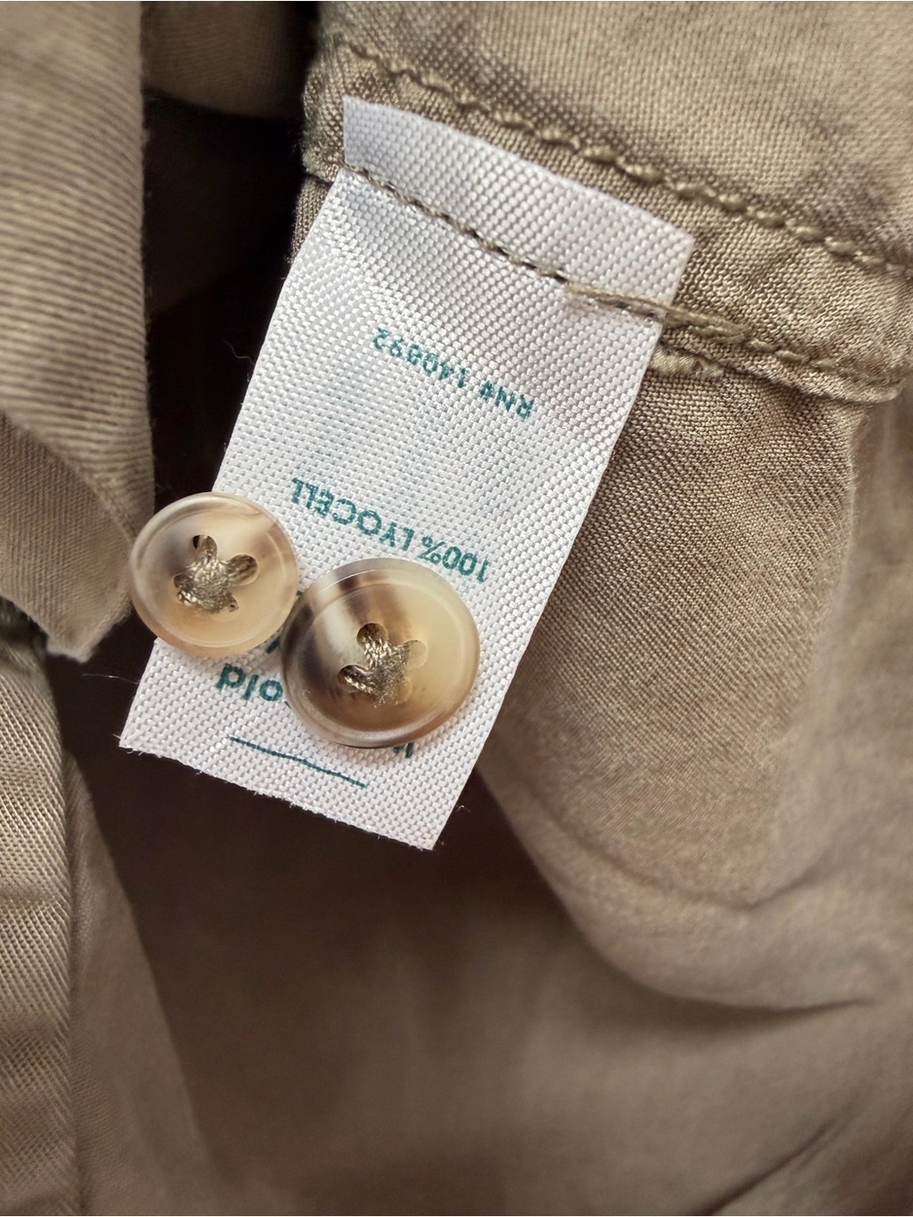 Marine Layer Men's Olive Button-Down Utility Shirt - Picture 3 of 4
